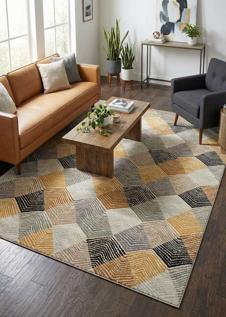 7' 10 x 10' Easy-Clean Modern Indoor / Outdoor Rug