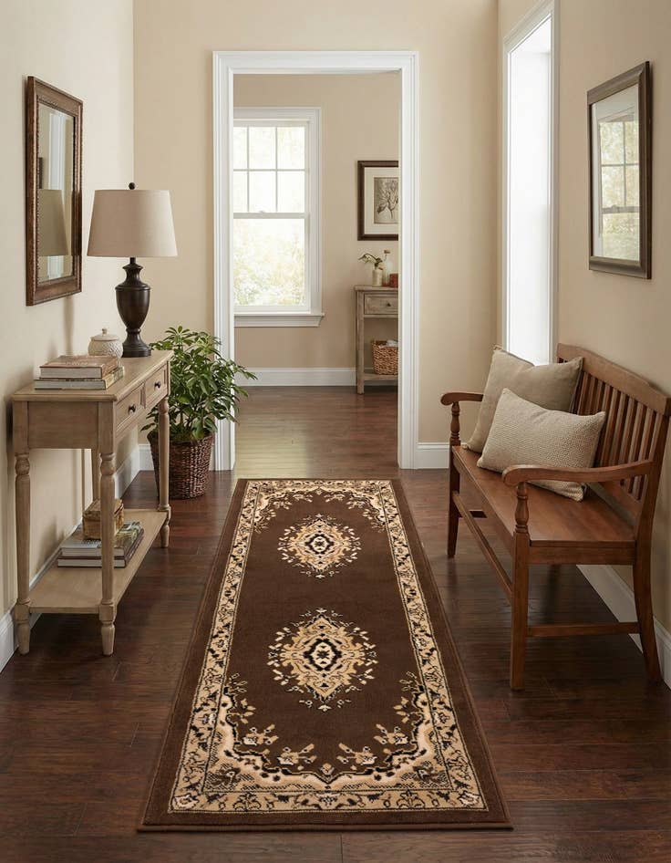 Detail image of 2' x 5' 3 Mashad Design Runner Rug