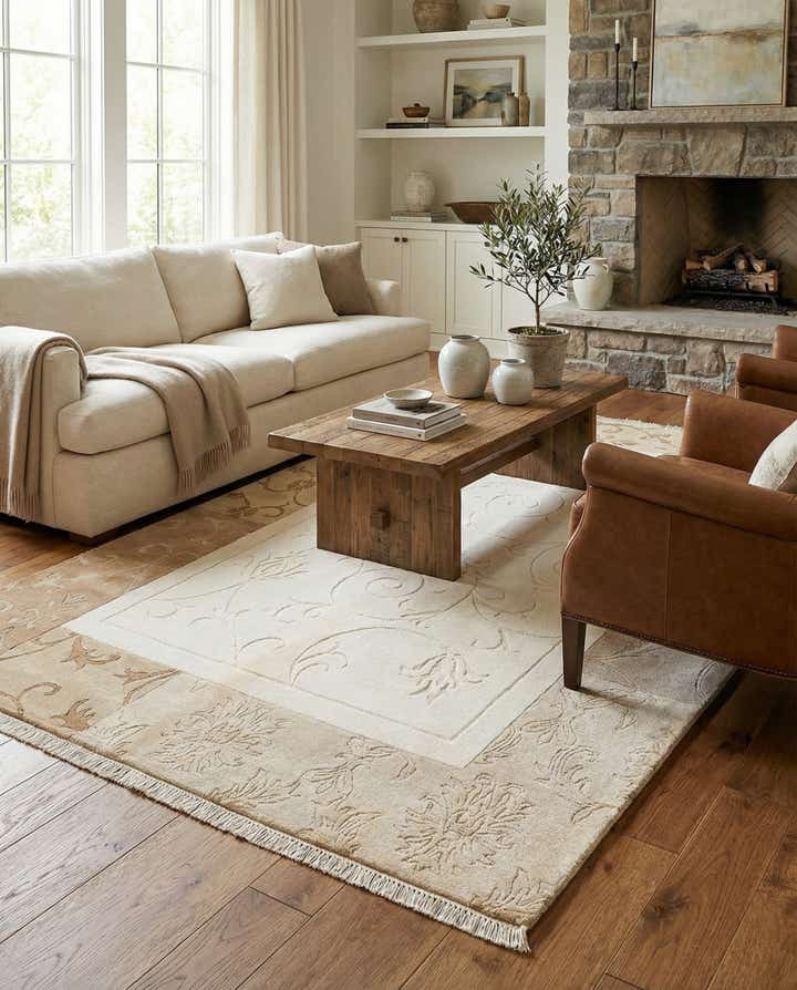 4' 7 x 6' 8 Hand Knotted Darya Wool Rug