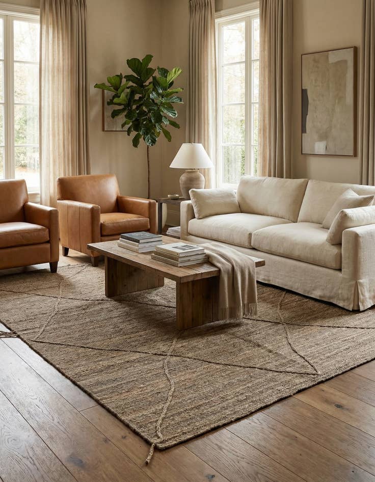 Detail image of 6' 4 x 8' 3  Hand Woven Kilim Modern Wool Rug