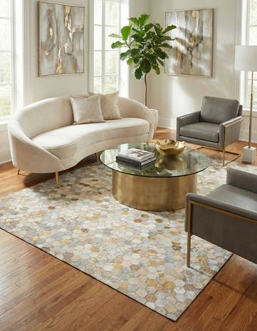 5' 2 x 8' Cowhide - Patchwork Rug