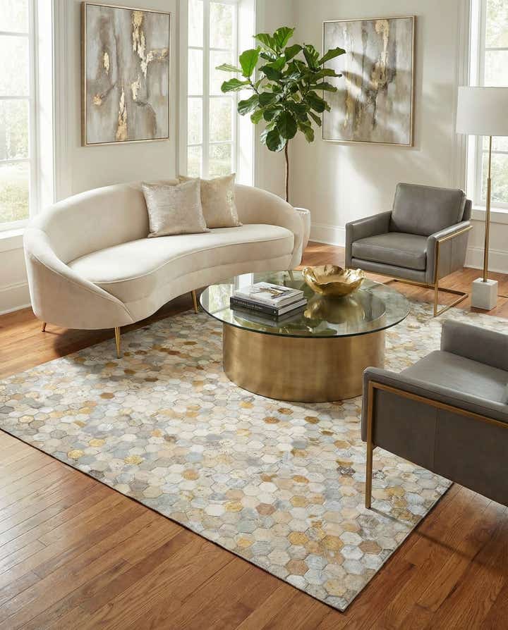 5' 2 x 8' Cowhide - Patchwork Rug