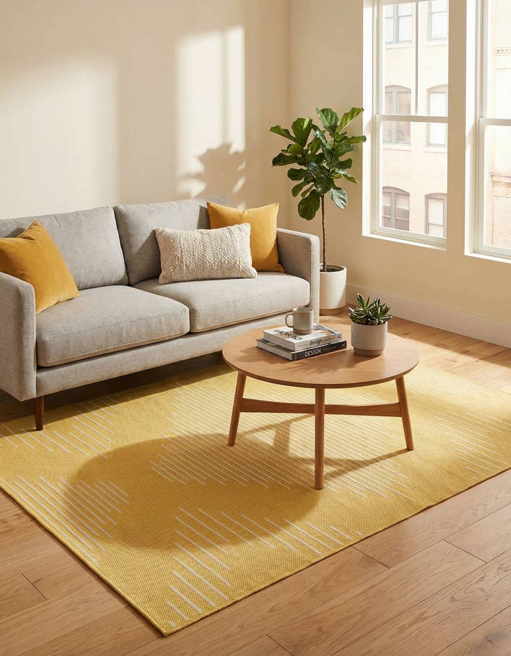 Detail image of  4' x 6'  Washable Modern Indoor / Outdoor Rug