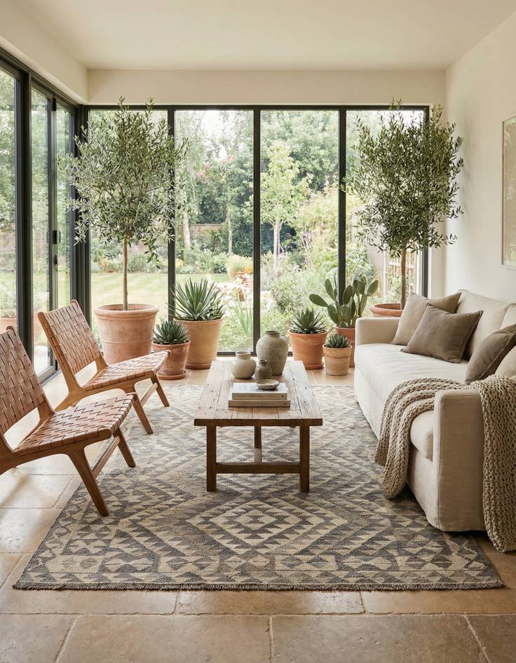 Detail image of 3' 11 x 6' 2  Hand Woven Kilim Maymana Wool Rug