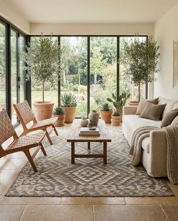 Detail image of 3' 11 x 6' 2 Hand Woven Kilim Maymana Wool Rug