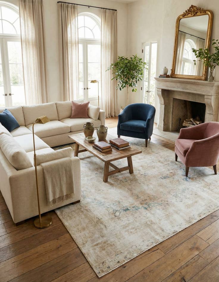 Detail image of  8' 10 x 12' 5  Hand Knotted Ultra Vintage Persian Wool Rug