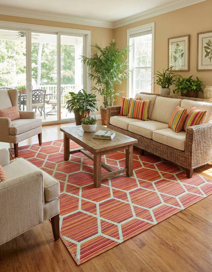 Detail image of  7' 10 x 10'  Washable Vista Breeze Indoor / Outdoor Rug