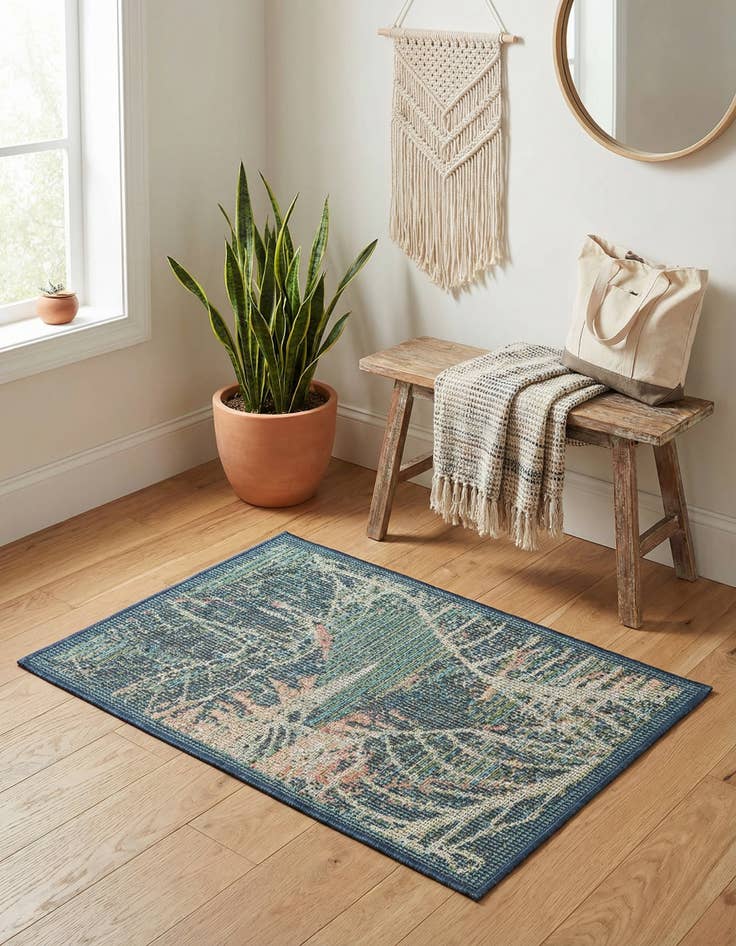 Detail image of 2' x 3' Easy-Clean Baja Indoor / Outdoor Rug