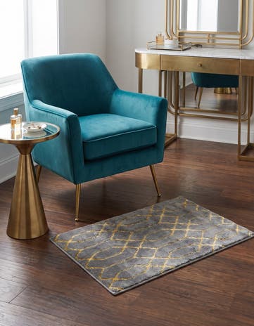 Gray Gold Marilyn Monroe™ Glam Trellis Rug