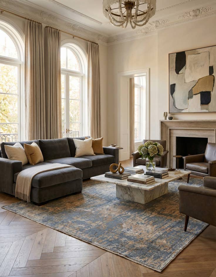 Detail image of 9' 4 x 13'  Hand Knotted Ultra Vintage Persian Wool Rug