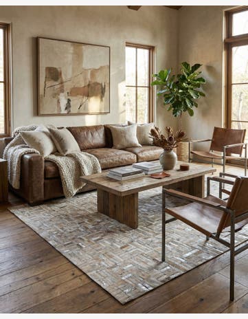 4' 11 x 7' 9 Cowhide - Patchwork Rug