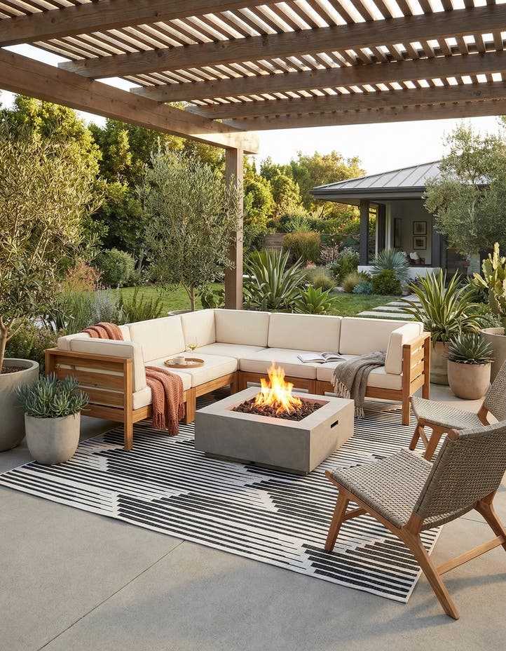10' x 10' Easy-Clean Modern Indoor / Outdoor...