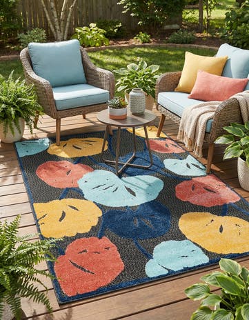Charcoal Easy-Clean Belize Indoor / Outdoor Rug