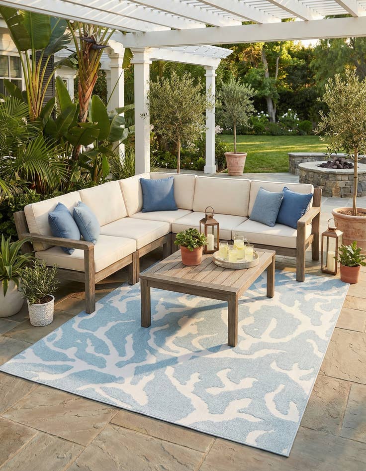 Detail image of 7' 10 x 10'  Washable Sabrina Soto Indoor / Outdoor Rug