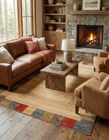 Beige Kashkuli Gabbeh Rug