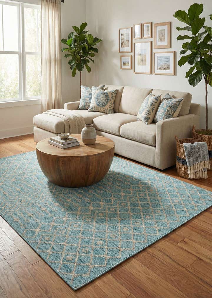 7' 10 x 11' Easy-Clean Trellis Indoor / Outdoor Rug