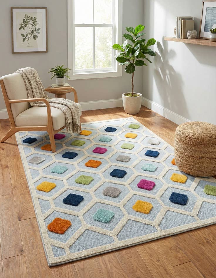 Detail image of 5' 3 x 8' Easy-Clean Aruba Indoor / Outdoor Rug