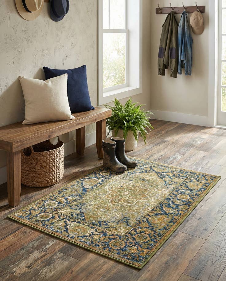 Detail image of 2' x 3' Easy-Clean Traditional Indoor / Outdoor Rug