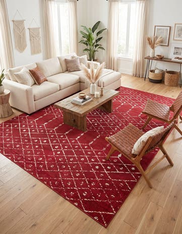Raspberry Pink Paxon Trellis Rug