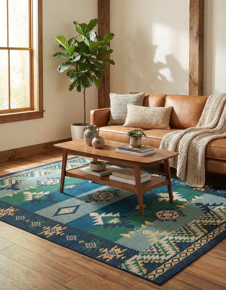 Detail image of  6' x 9'  Washable Baja Indoor / Outdoor Rug