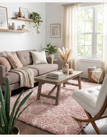 6' x 9' Lattice Shag Rug