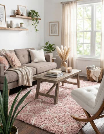 6' x 9' Lattice Shag Rug