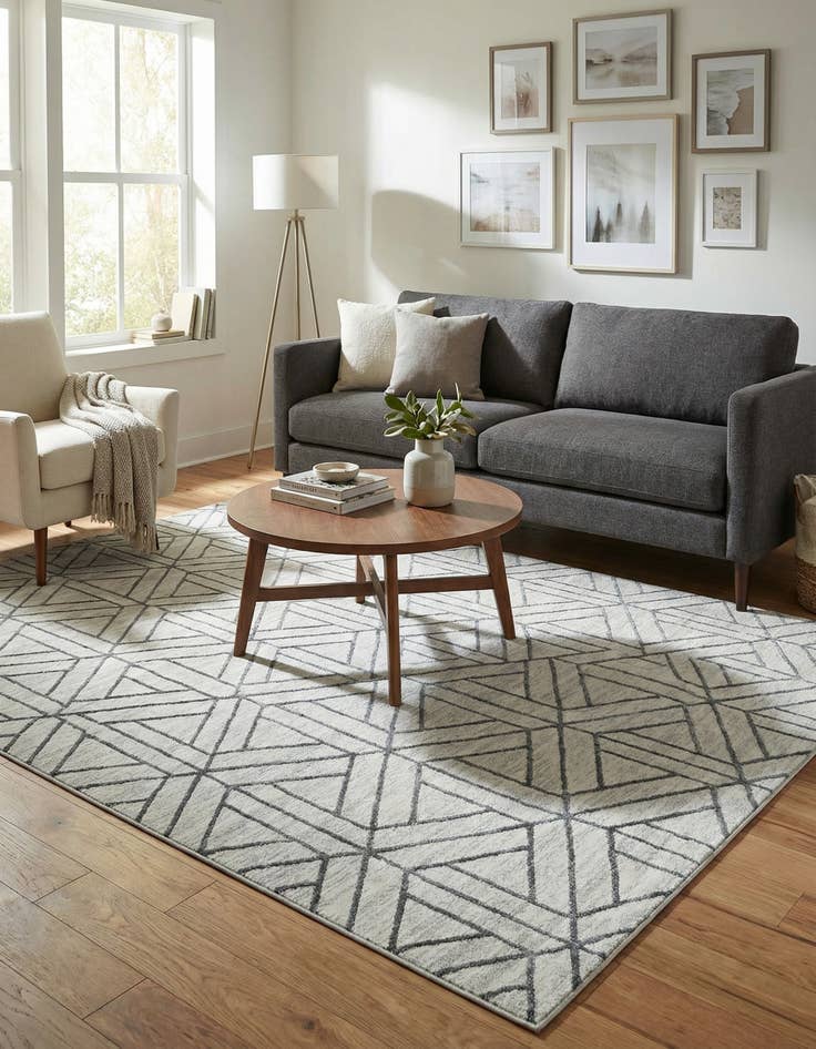 Detail image of  6' x 9' Lattice Trellis Rug