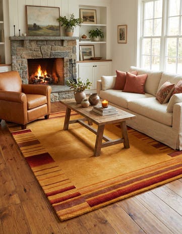 4' 7 x 6' 6 Hand Knotted Nepal Wool Rug