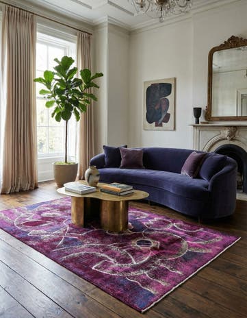 3' 10 x 6' Hand Knotted Ultra Vintage Persian Wool Rug