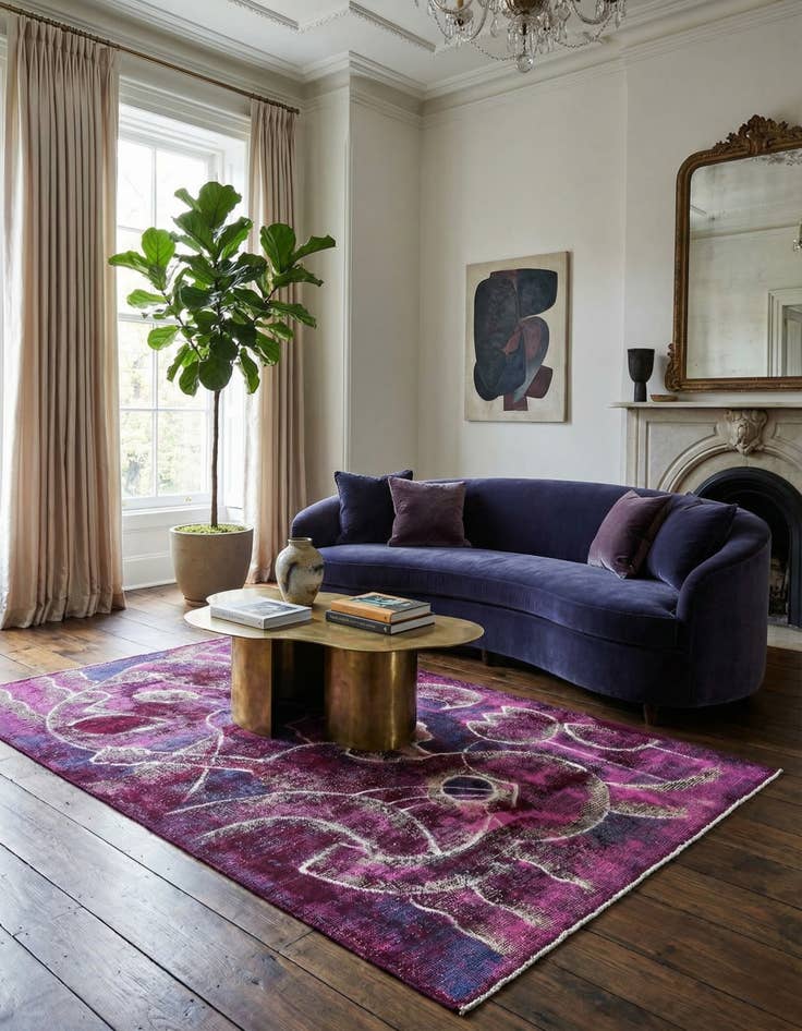 Detail image of 3' 10 x 6' Hand Knotted Ultra Vintage Persian Wool Rug