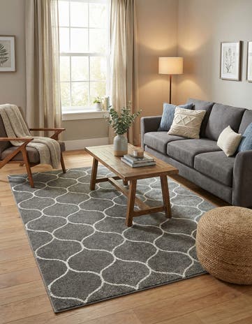 4' x 6' Lattice Frieze Rug