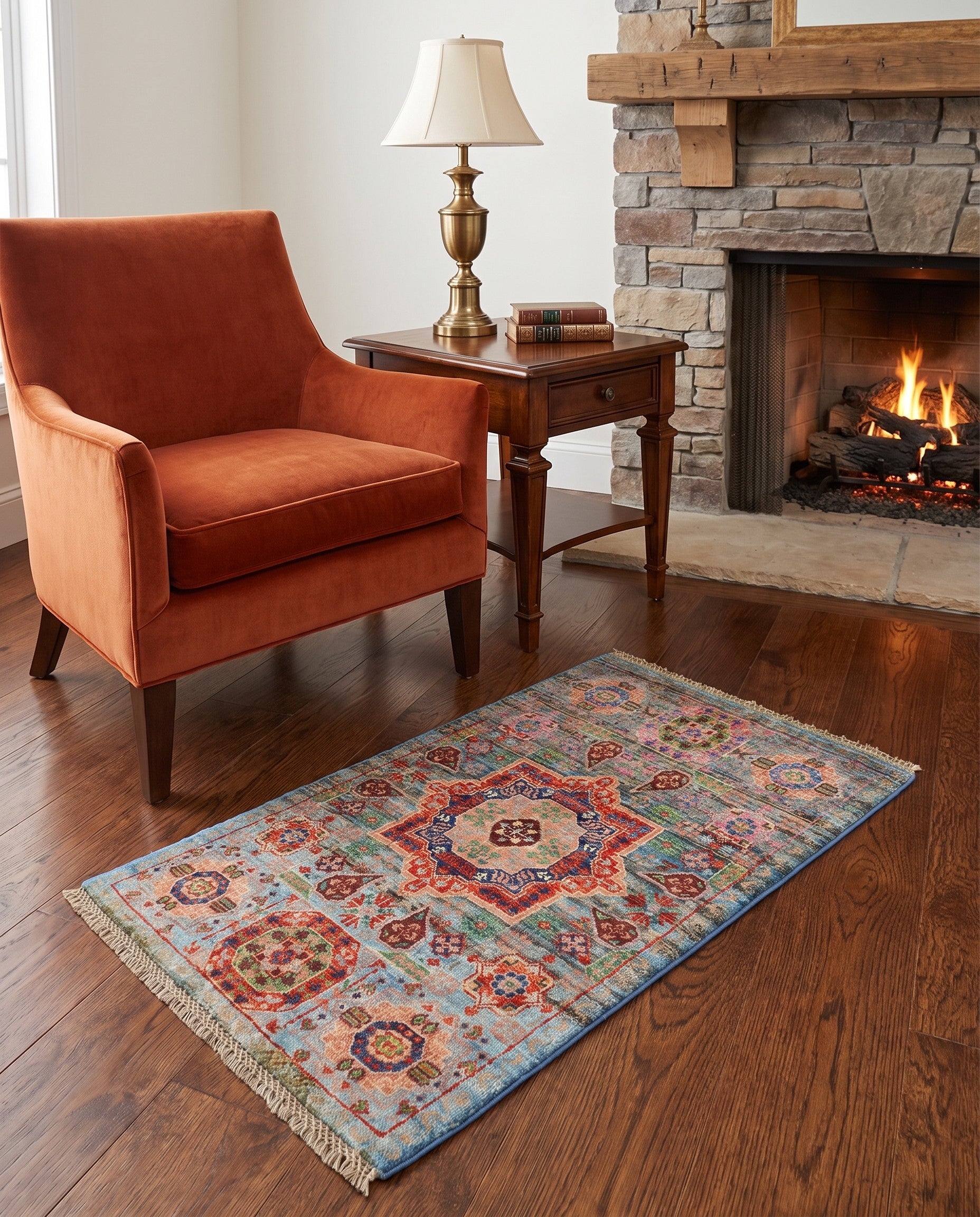 2' x 3' 2 Hand Knotted Mamluk Ziegler Rug