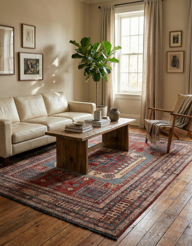 Detail image of 5' 10 x 7' 7  Hand Knotted Kazak Wool Rug