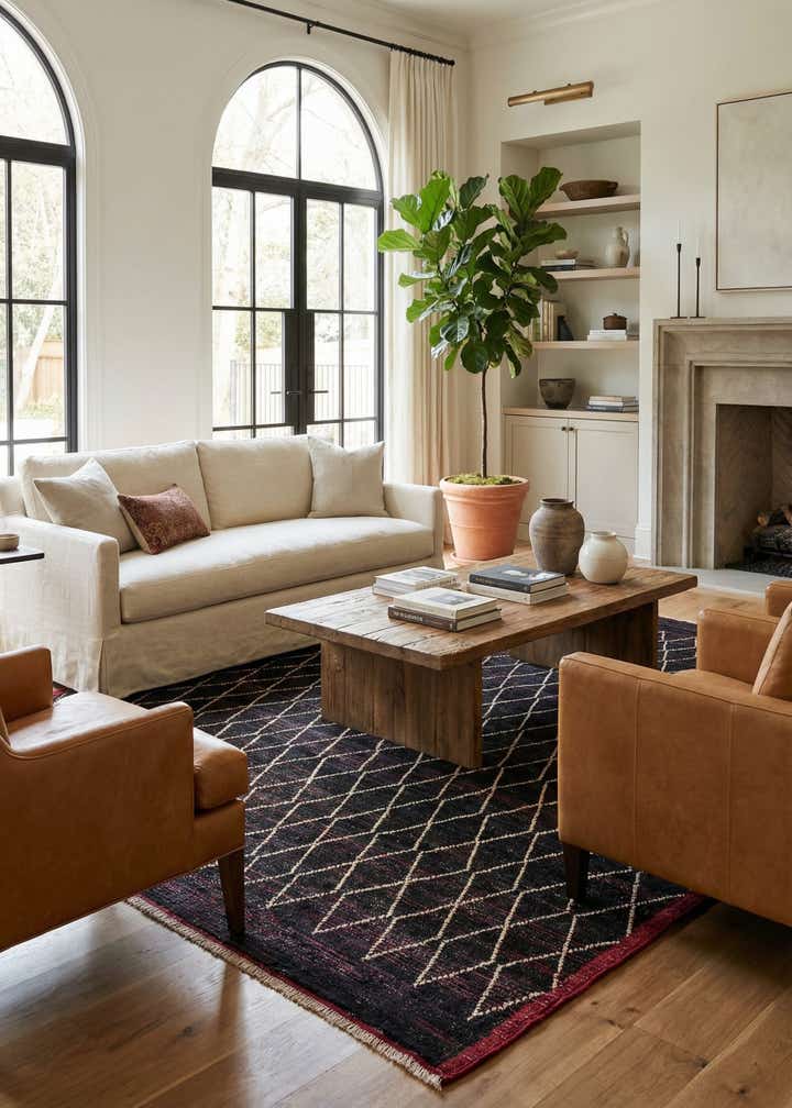 8' 7 x 10' 3 Hand Knotted Moroccan Wool Rug