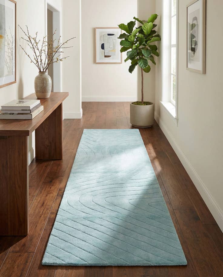 Detail image of 2' 7 x 9' 10 Hand Knotted Darya Wool Runner Rug