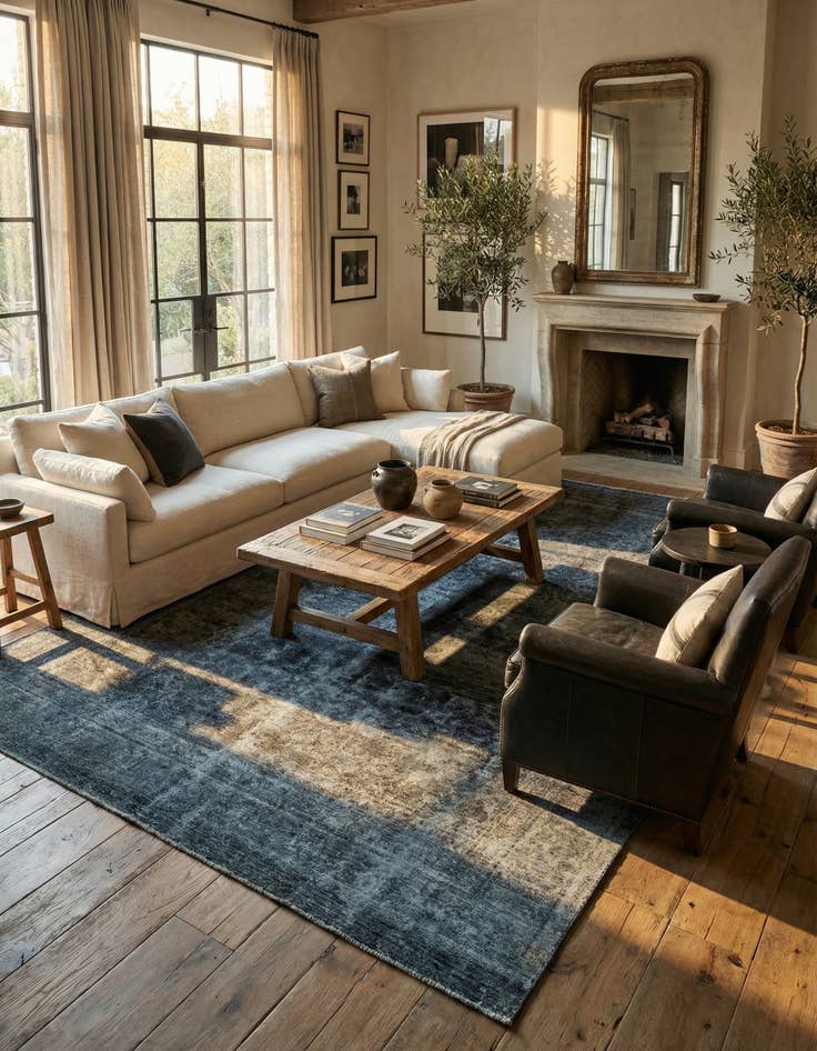 Detail image of 9' 8 x 12' 7  Hand Knotted Ultra Vintage Persian Wool Rug