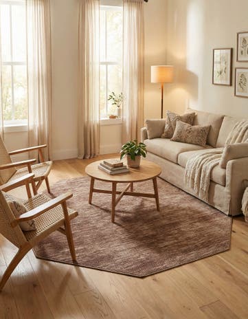 Brown Asha Octagon Rug