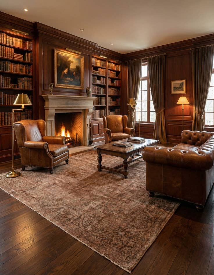 Detail image of 9' 7 x 12' 8 Vintage Royal Wool Rug