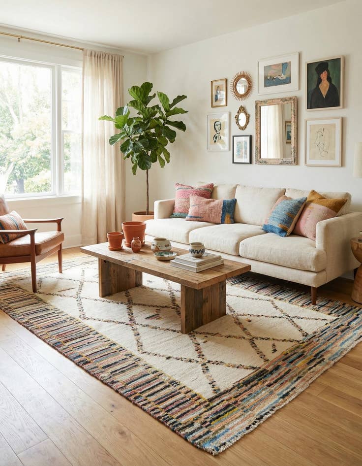 Detail image of 5' 3 x 7' 7  Hand Knotted Darya Wool Rug