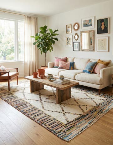 5' 3 x 7' 7 Hand Knotted Darya Wool Rug