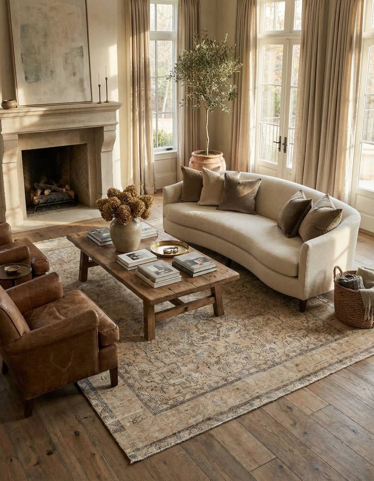 Detail image of 9' 9 x 12' 10  Hand Knotted Ultra Vintage Persian Wool Rug