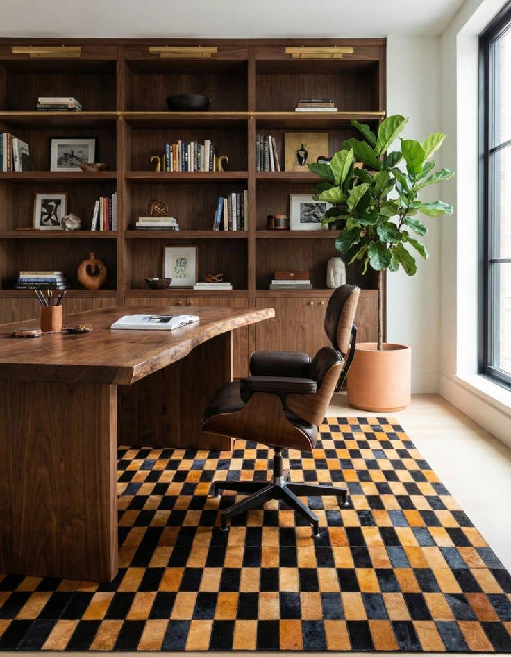 Detail image of  4' 11 x 8' Cowhide - Patchwork Rug