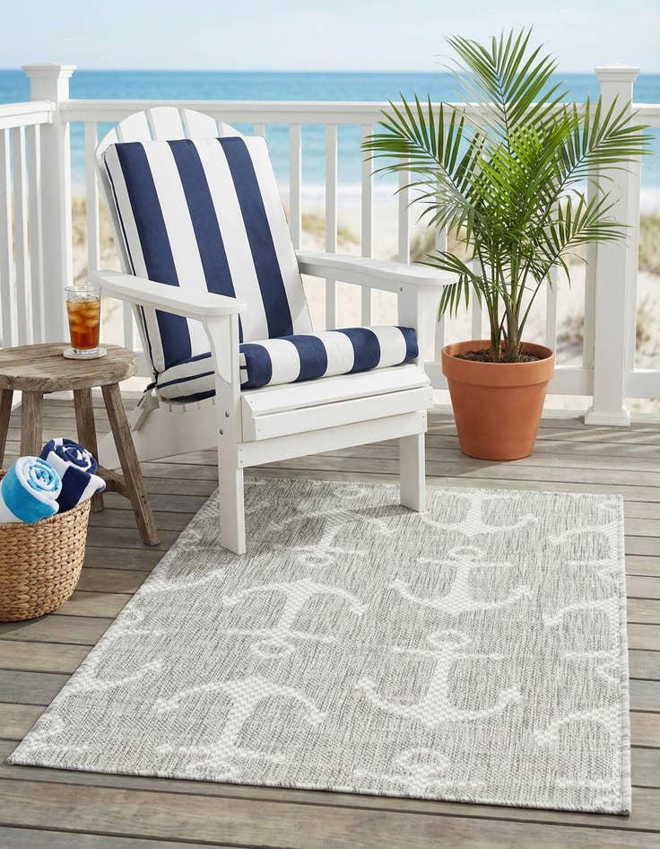 Detail image of  2' x 3'  Washable Coastal Indoor / Outdoor Rug