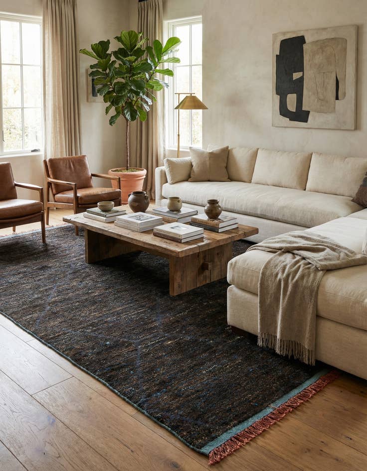 Detail image of 8' 1 x 10' 5  Hand Knotted Moroccan Wool Rug