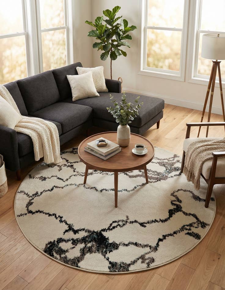 Detail image of 5' 3 x 5' 3 Carrington Round Rug