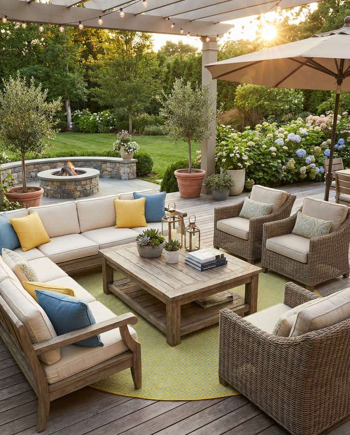 13' x 13' Easy-Clean Jill Zarin Costa Rica Indoor / Outdoor Round Rug