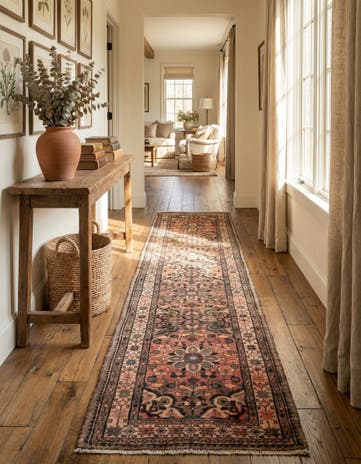 2' 9 x 11' 4 Hand Knotted Ultra Vintage Persian Wool Runner Rug