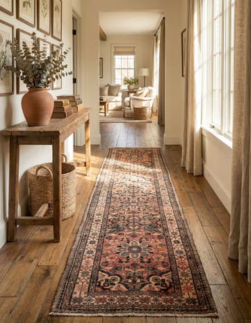 2' 9 x 11' 4 Hand Knotted Ultra Vintage Persian Wool Runner Rug