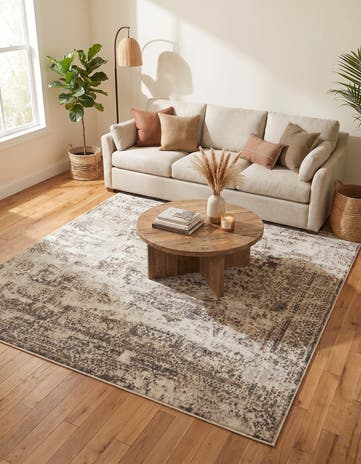 Cream Mojave Square Rug