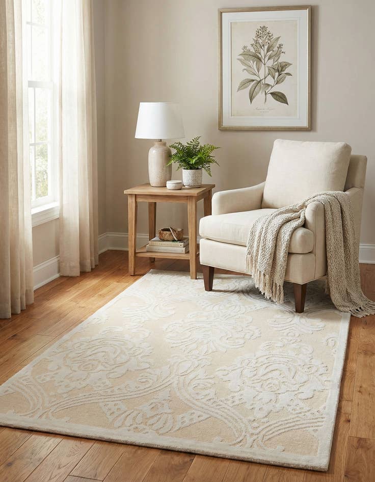 Detail image of 2' 11 x 4' 11  Hand Knotted Darya Wool Rug